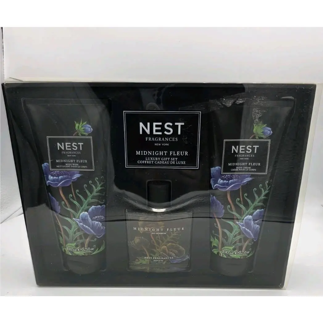 Nest York Midnight Fleur Eau De Parfum Spray Set Lotion Body Wash by NEST New York