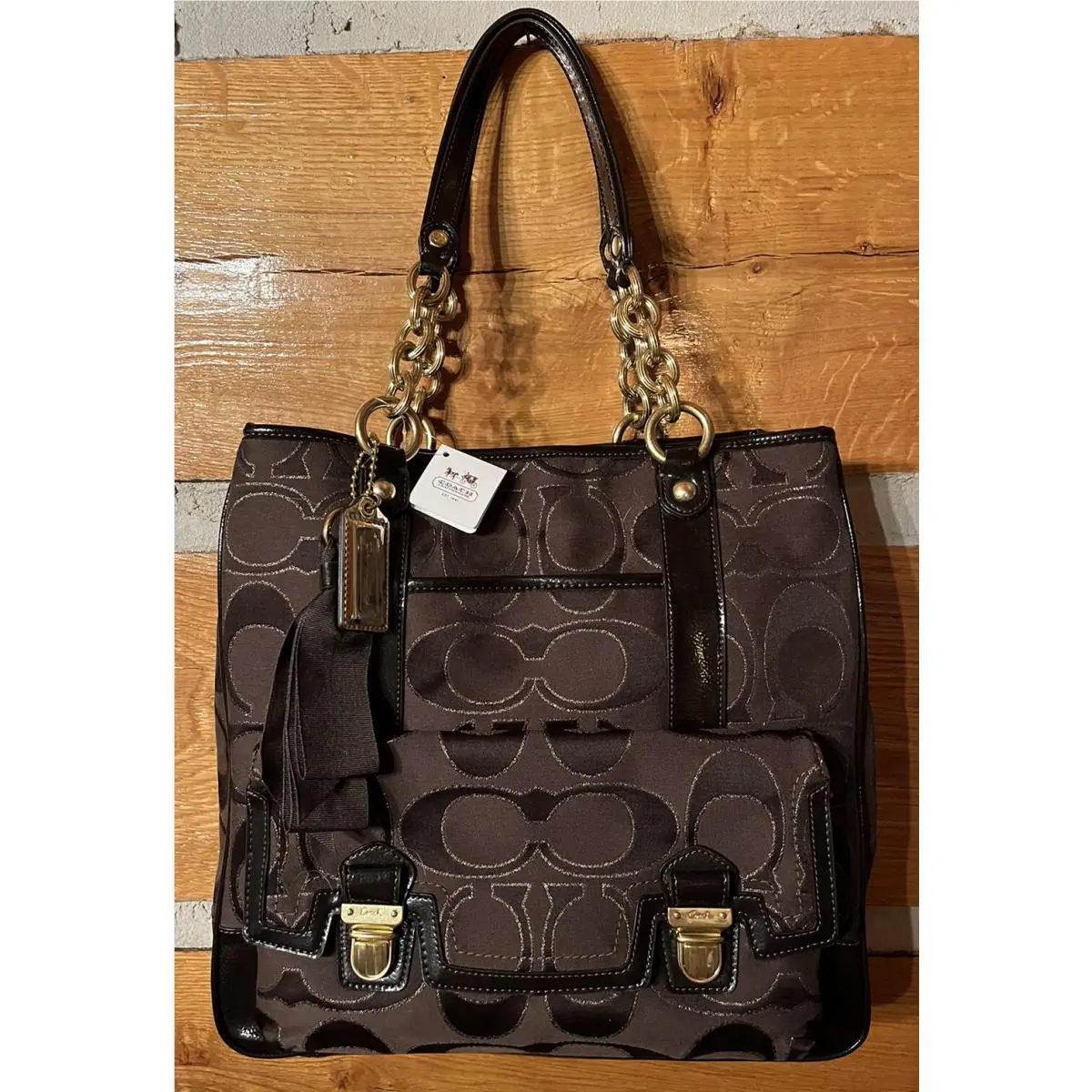 18355 Pop Sig Sat Lxns Tot - B4/Brown by Coach