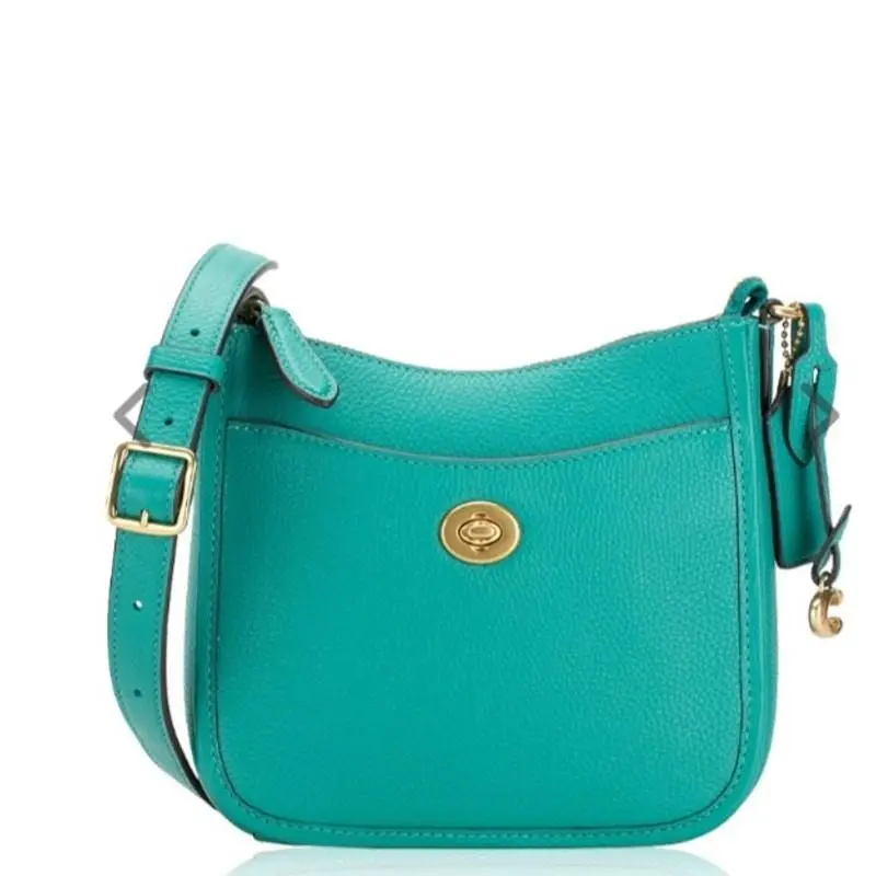 CC390 Chaise 19 Leather Crossbody Bag Bright Green by Coach