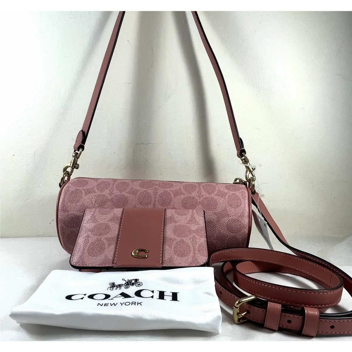 Barrel Signature Canvas Crossbody Bag Wallet by Coach