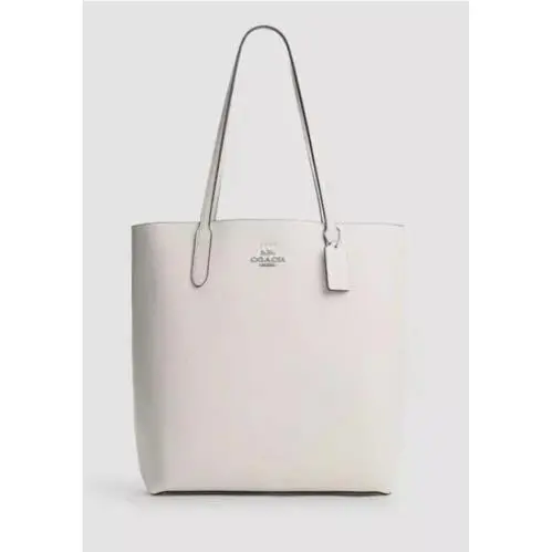 Thea Leather Tote in Chalk Silver Hardware Packaging by Coach