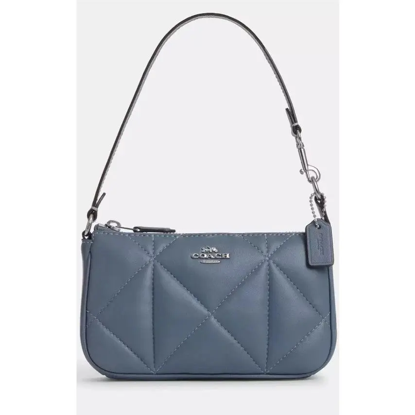 Puffy Diamond Quilt Nolita 19 Bag Clutch Leather Blue CM254 by Coach