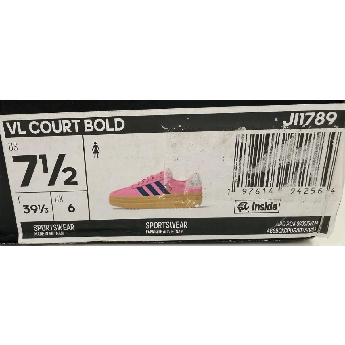 Adidas shoes - VL COURT BOLD - COURT BOLD - JI1789 - BLISS PINK DARK BLUE (UPC: 197614942564) 0