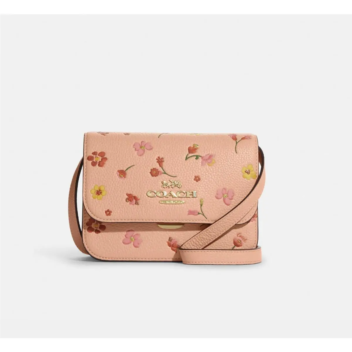 Mini Brynn Crossbody with Mystical Floral Print Gold/faded Blush by Coach