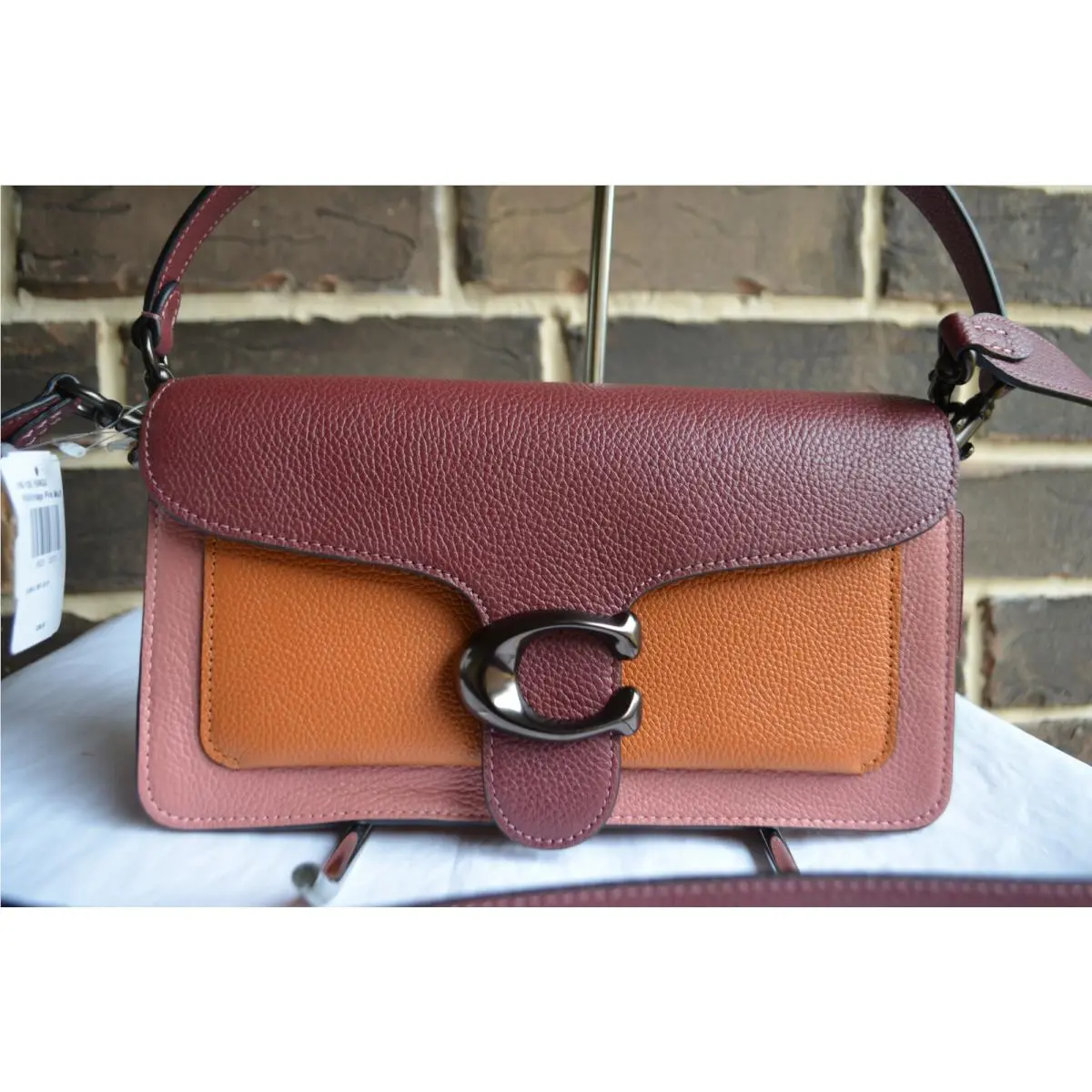 Tabby 76105 Vintage Pink Rust Burgundy Multi Shoulder Bag by Coach