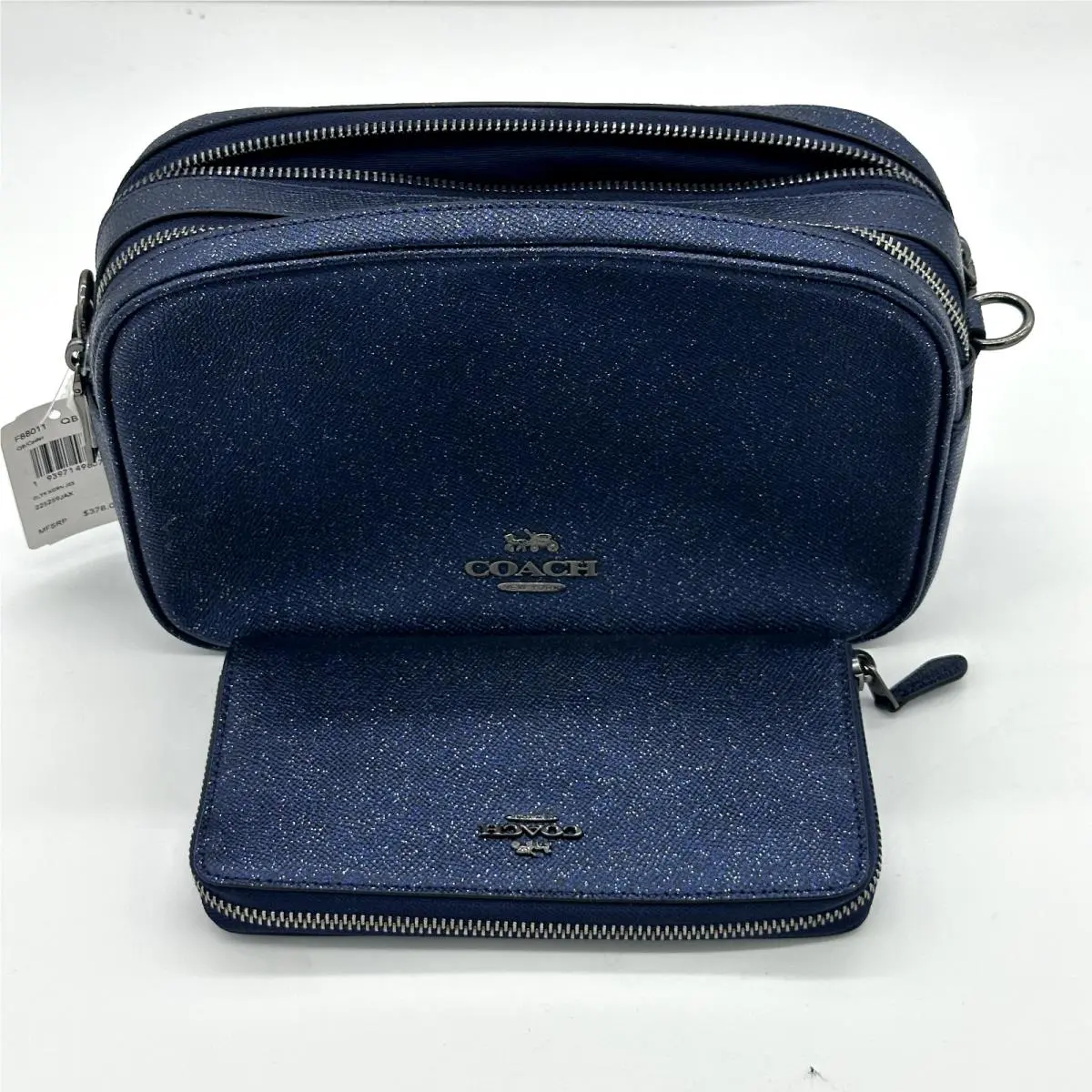 Purse Blue Stardust Glitter Jes Crossbody with Wallet H1992-F88011 by Coach