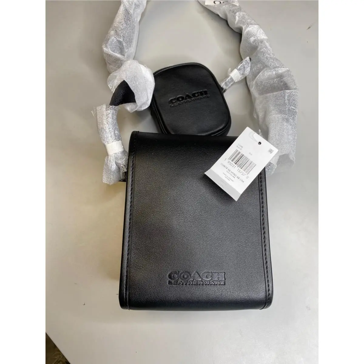 Charter North South Hybrid Crossbody Bag Black Leather C2388 Mens by Coach