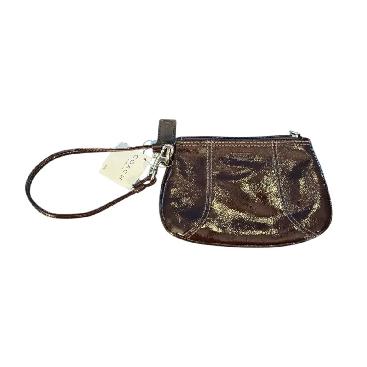 Wristlet Womens Mahogany Brown Soho Patent Leather F42053 Sv/br by Coach