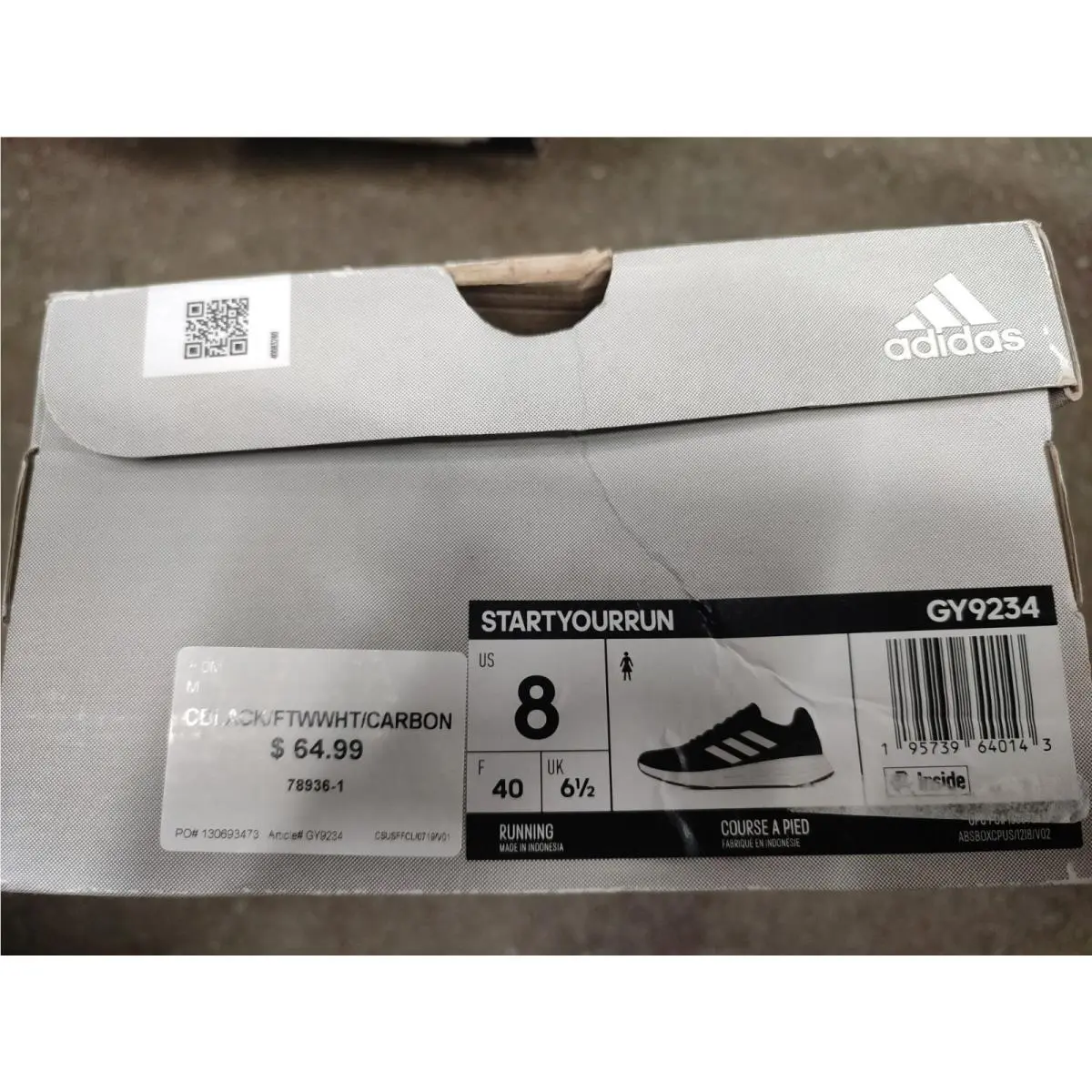 Women`s Start Your Run Black/white Running Shoes - Size 8 GY9234 by Adidas