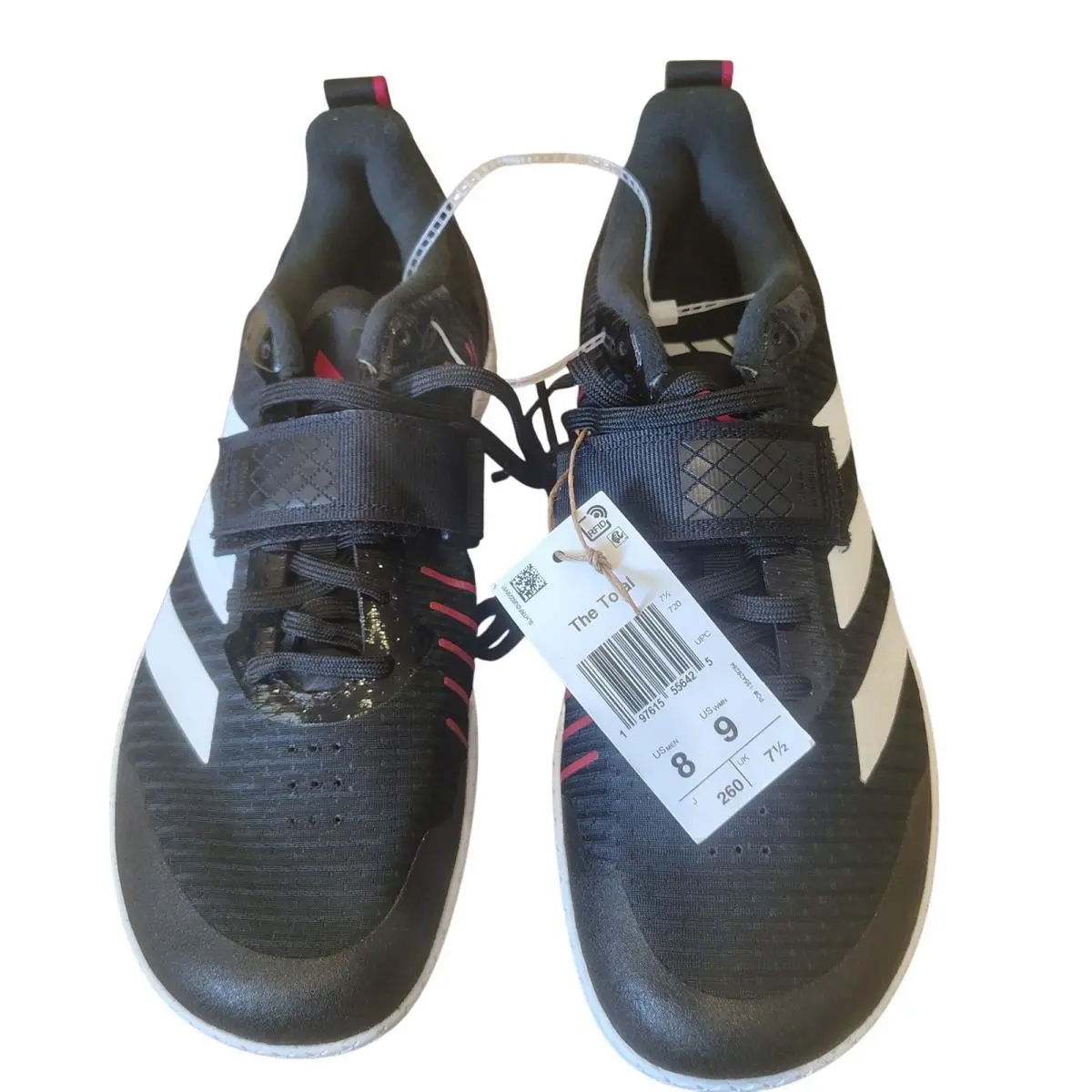 Adidas The Total Weightlifting Shoes Mens 8 Womens 9 Black White Red GW6354
