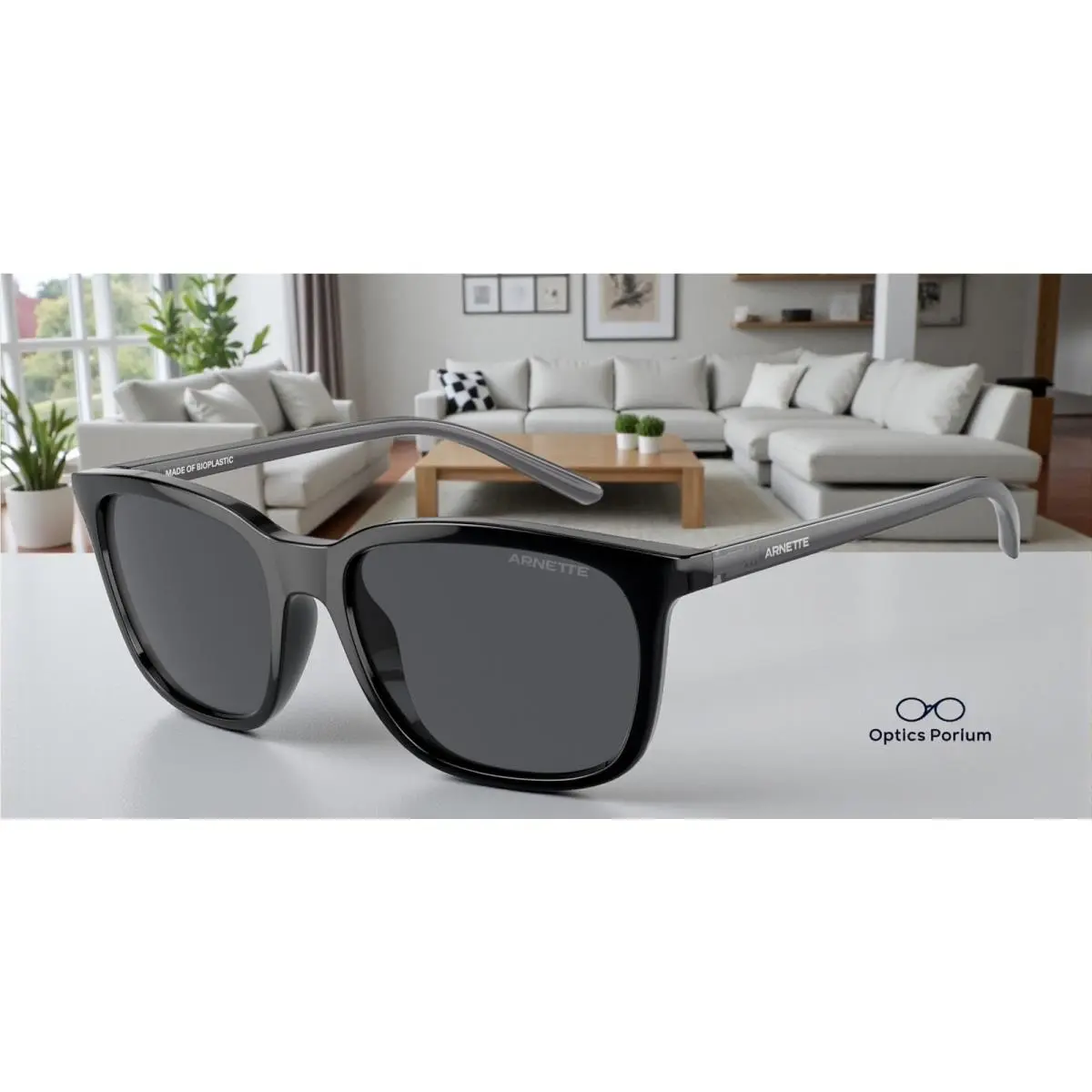 AN4316 275387 C`roll Black Dark Grey 51 mm Men`s Sunglasses by Arnette