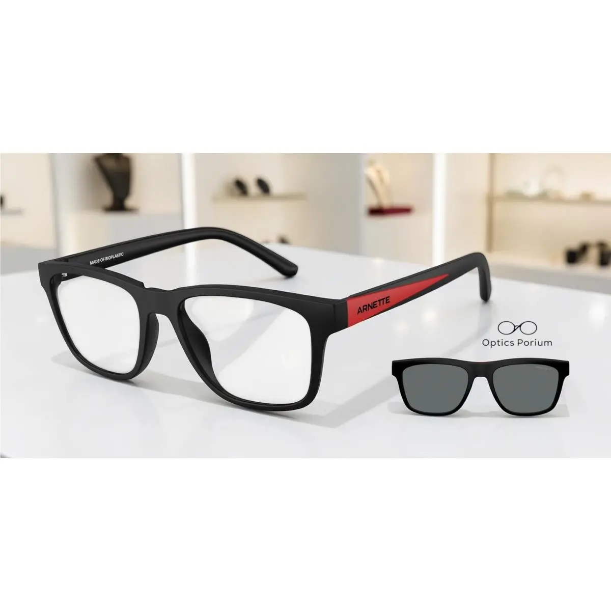 AN4347U 29661W Turbine Matte Black Clear 54 mm Men`s Sunglasses by Arnette