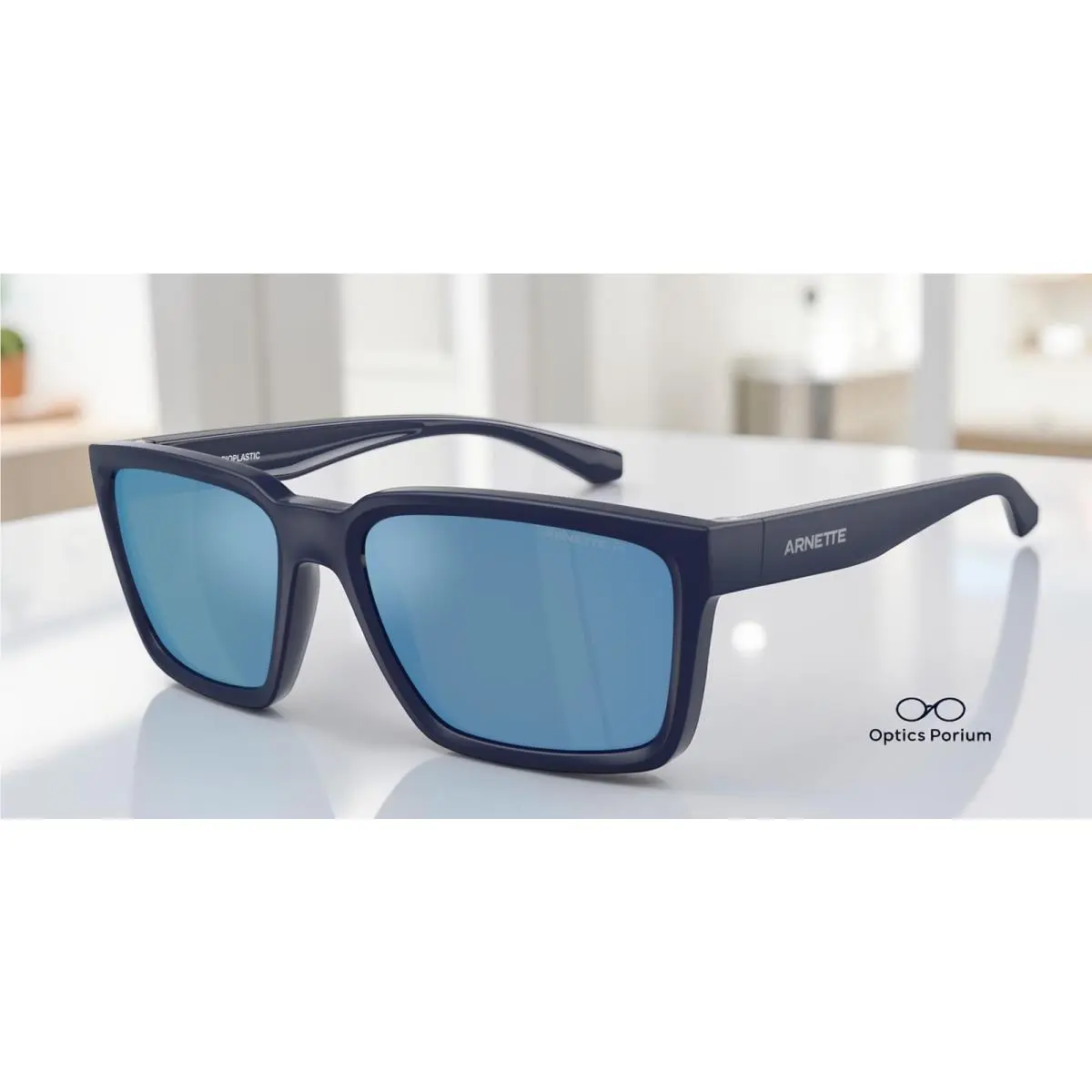 AN4346 275922 Plot Twist Blue Grey Mirror Polarized 57mm Mens Sunglasses by Arnette
