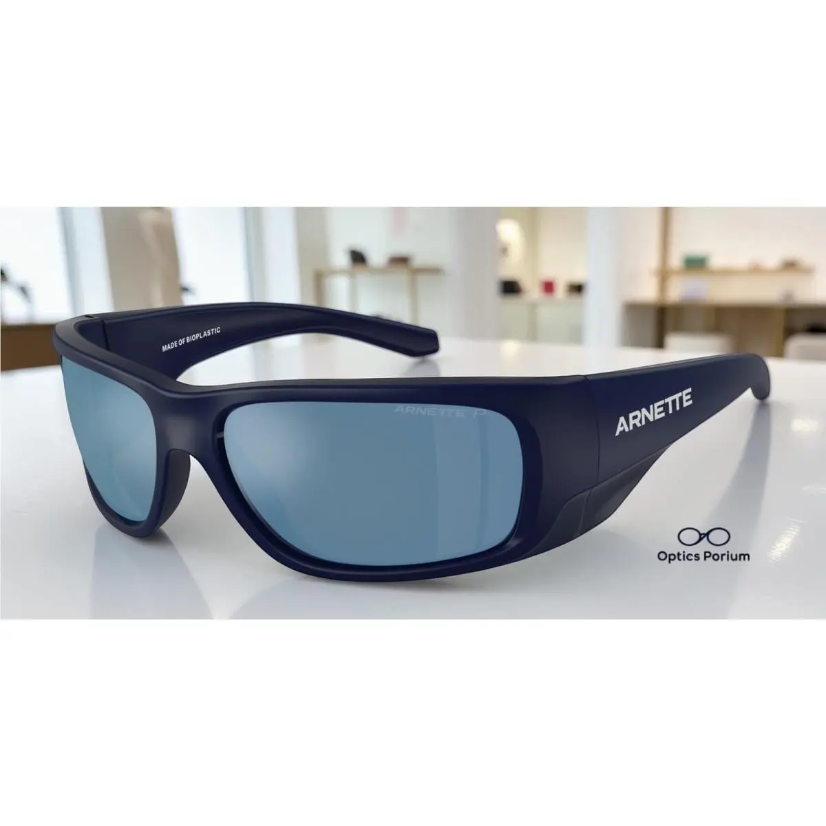 AN4345 275922 Flipside Blue Top Grey Mirror Polarize 62mm Men Sunglasses by Arnette