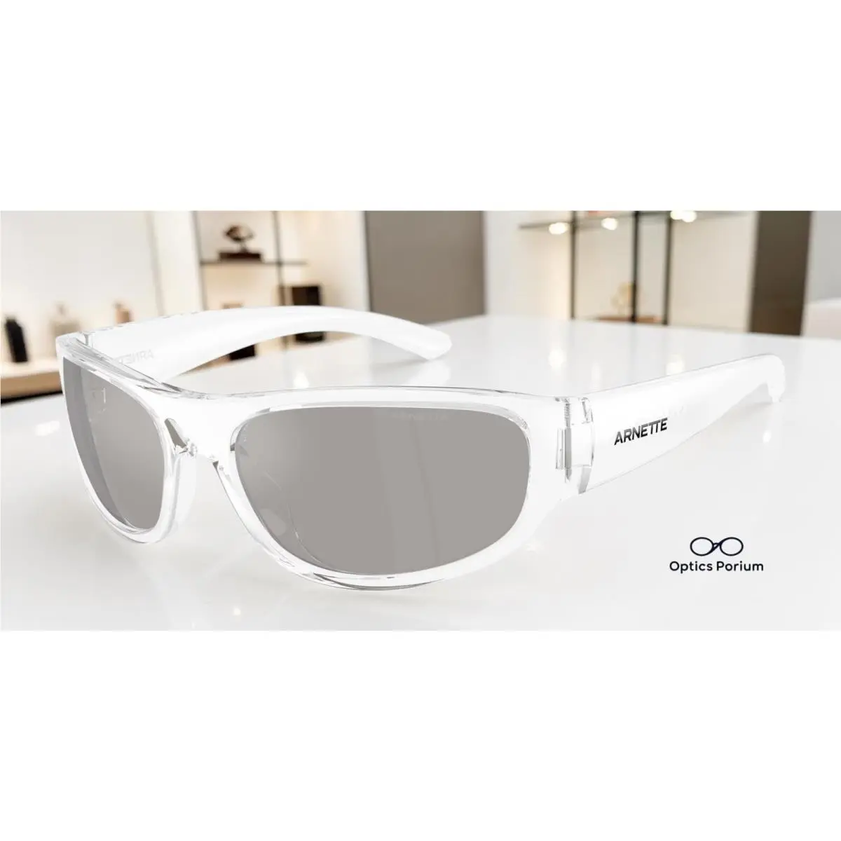 AN4361 27556G Gondo Crystal Grey Mirror Silver 61 mm Men`s Sunglasses by Arnette