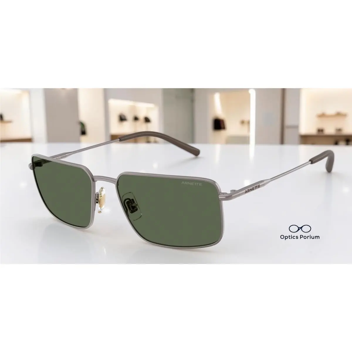 AN3095 776 71 Matte Bronze Dark Green 58 mm Men`s Sunglasses by Arnette