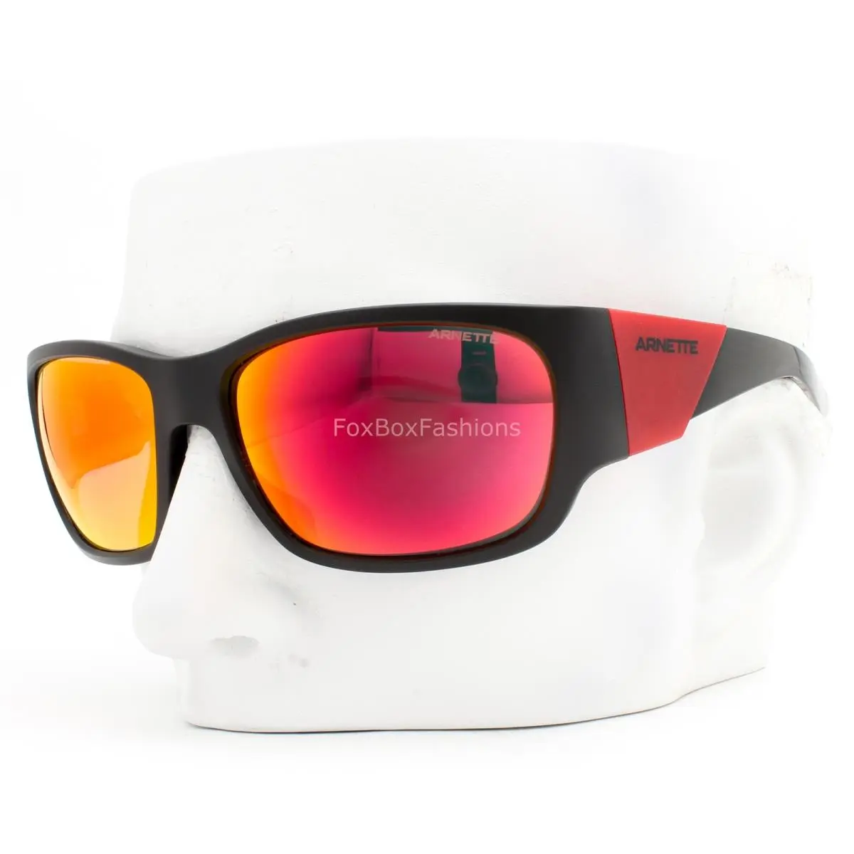 Lil` Snap Sunglasses Matte Black Orange Yellow Gray Mirror AN4324 28056Q by Arnette