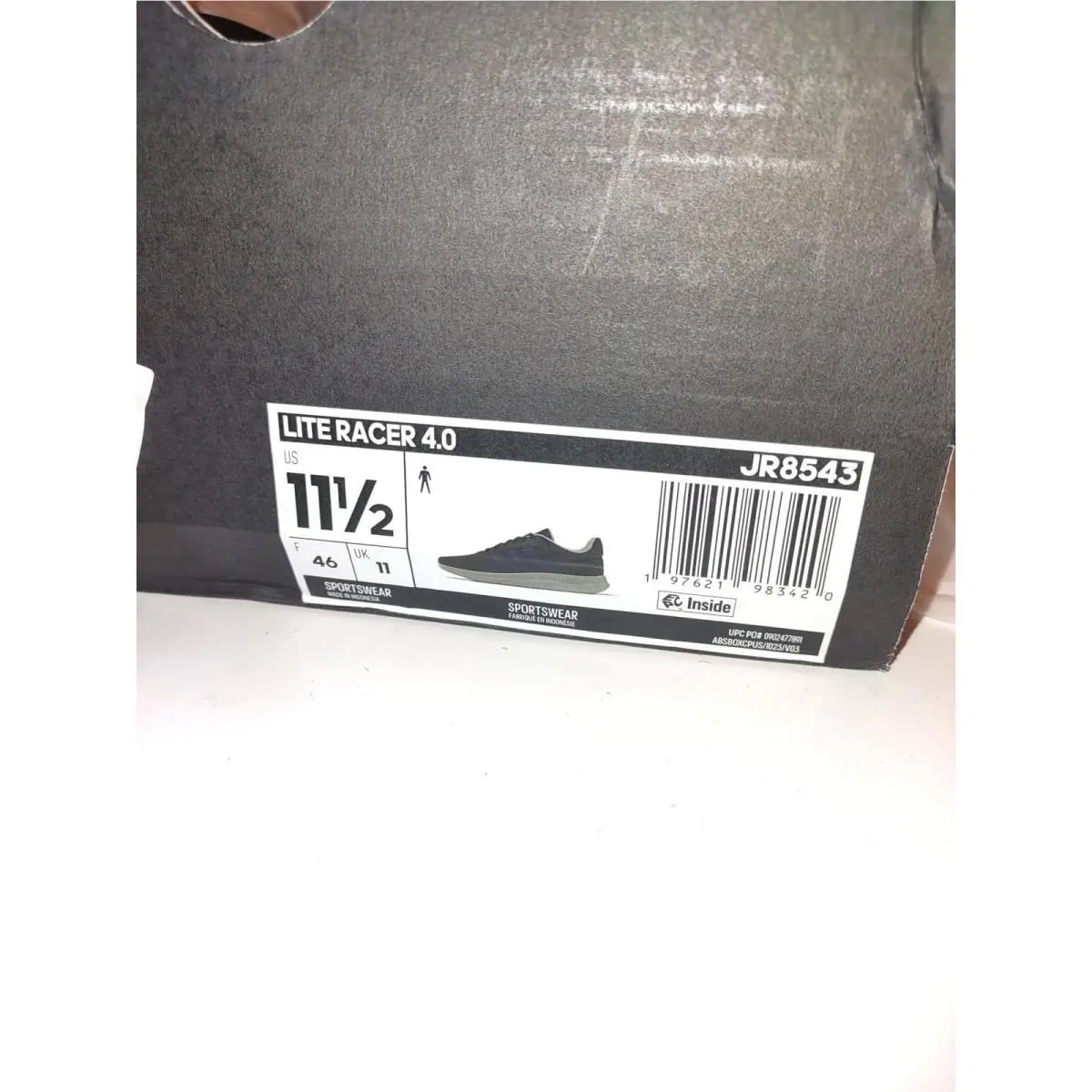 Adidas shoes - Lite Racer 4.0 - Lite Racer - JR8543 - Black (UPC: 197621983420) 4