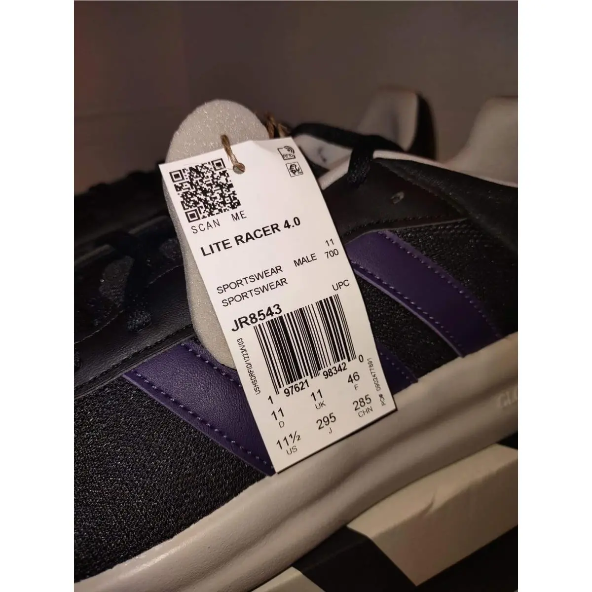 Adidas shoes - Lite Racer 4.0 - Lite Racer - JR8543 - Black (UPC: 197621983420) 7