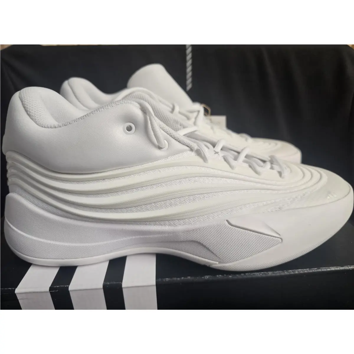 Size 10 -  Dame X Triple White KJ4397 by Adidas