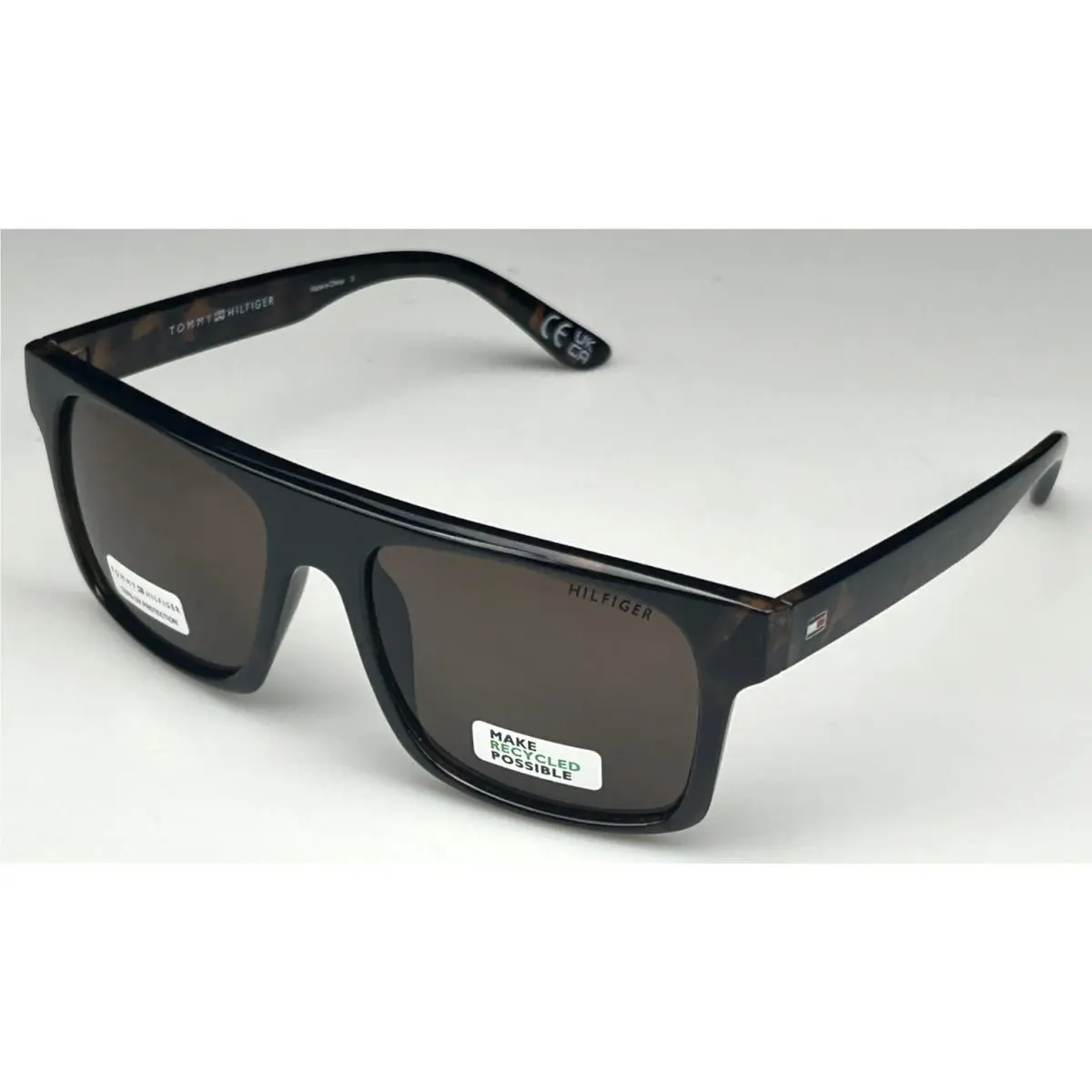 Men`s Tortoise Frame Brown Lens Sunglasses Gunner MP OM618 by Tommy Hilfiger