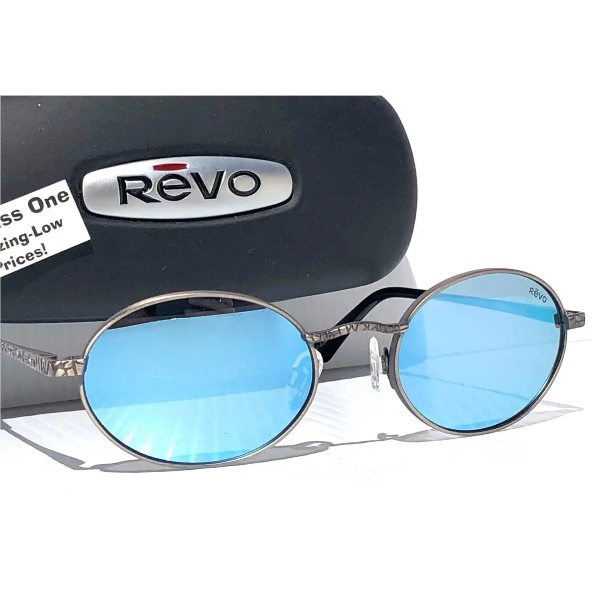 Python IV Antique Gunmetal Polarized Blue Water Lens Sunglass 1295 00 BL by Revo