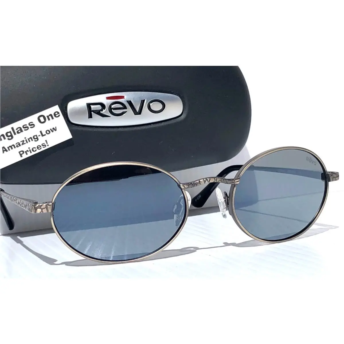 Python IV Antique Gunmetal Polarized Graphite Grey Lens Sunglass 1295 00 GY by Revo