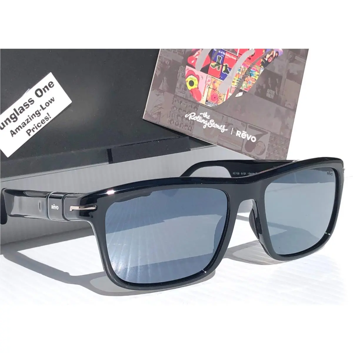Rolling Stones I Got The Blues Black Polarized Grey Sunglass 7120 01 GY by Revo