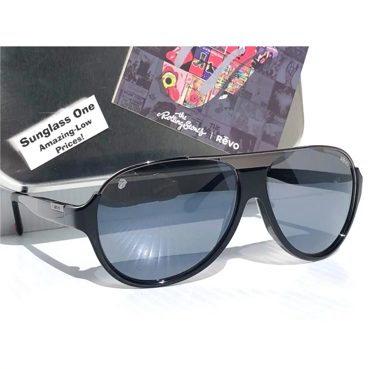 Rolling Stones Ruby Tuesday Black Polarized Grey Sunglass 7121 01 GY by Revo
