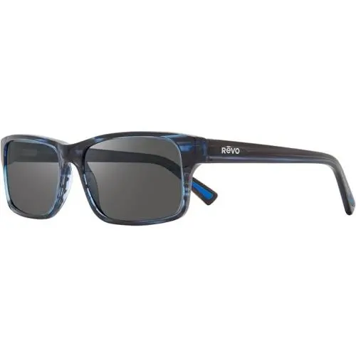Sunglasses Finley G Blue Horn Frame / Graphite Grey Polarized Glass Lens by Revo