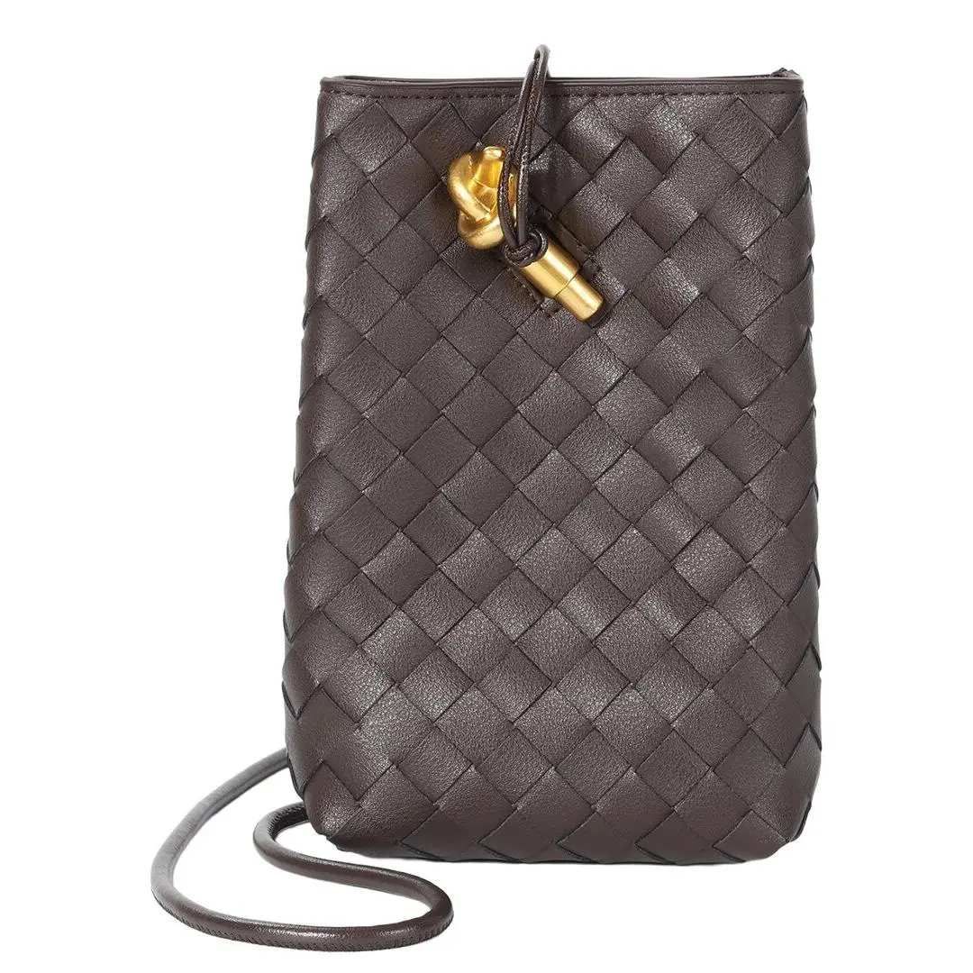 Louis Vuitton Tiffany Fred Paris Handwoven Mini Leather Bucket Bag Women`s Brown