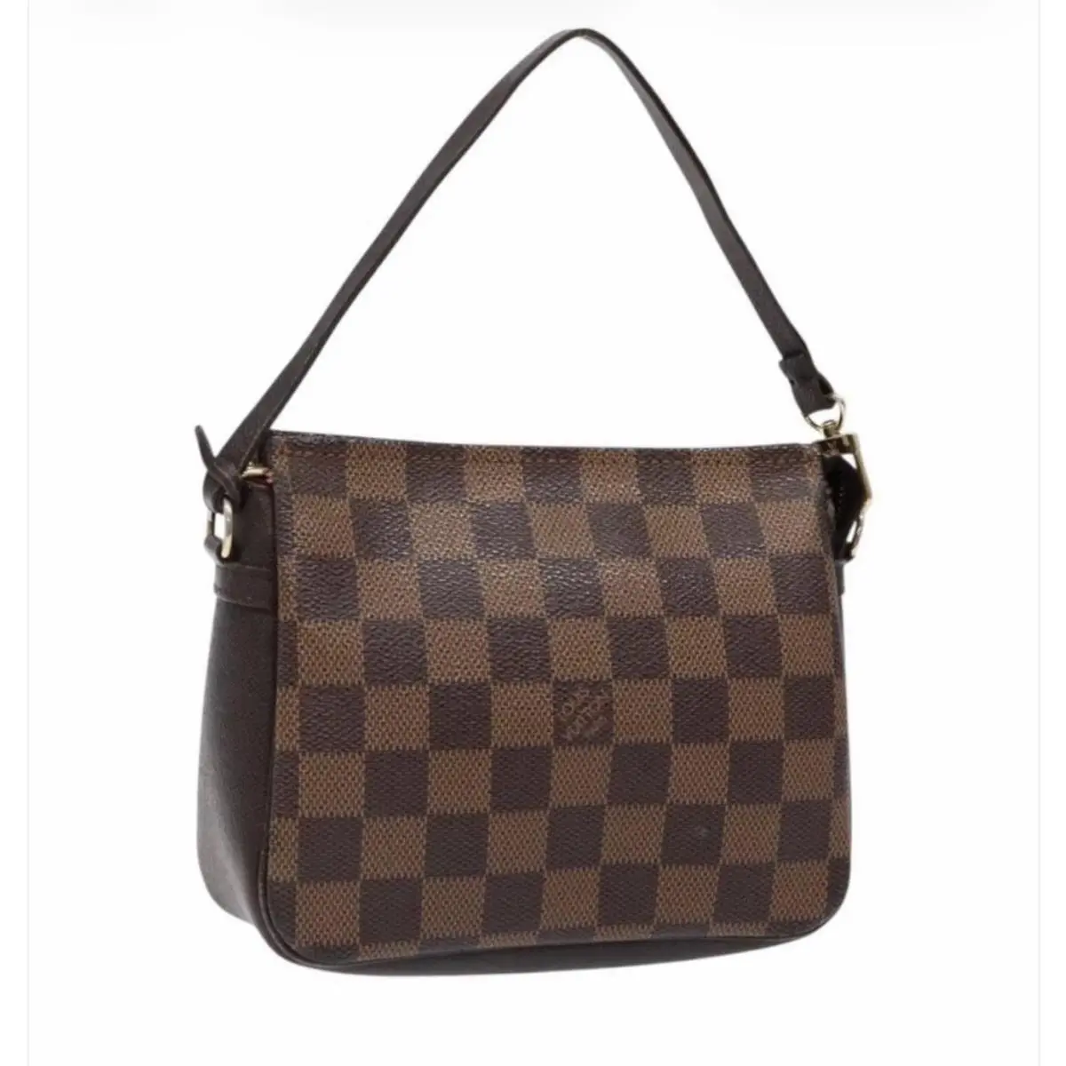 Trousse Toilette Pouch Brown Canvas Damier Ebene by Louis Vuitton