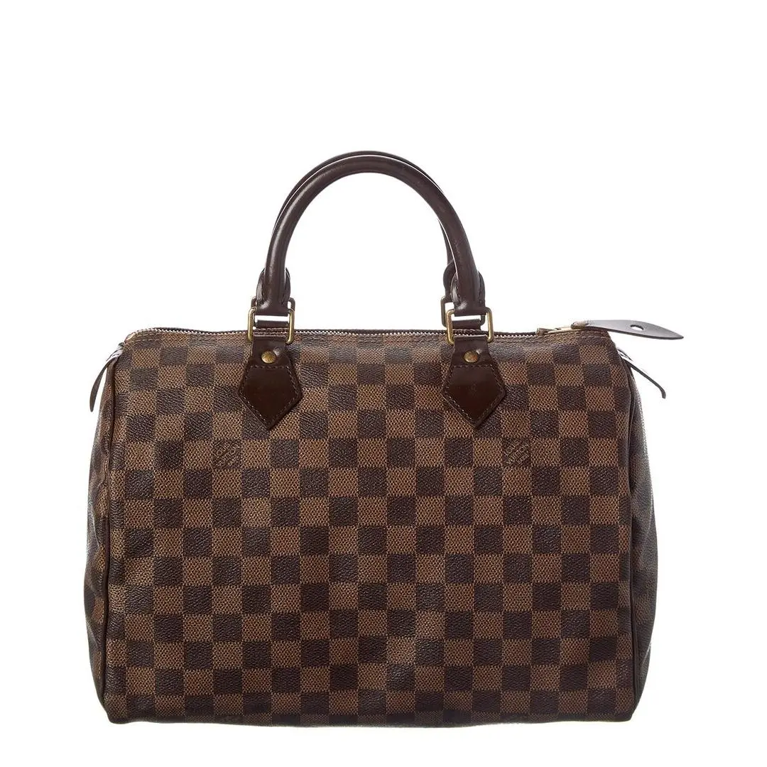 Brown Damier Ebene Coated Canvas Speedy 25 Pre-loved by Louis Vuitton
