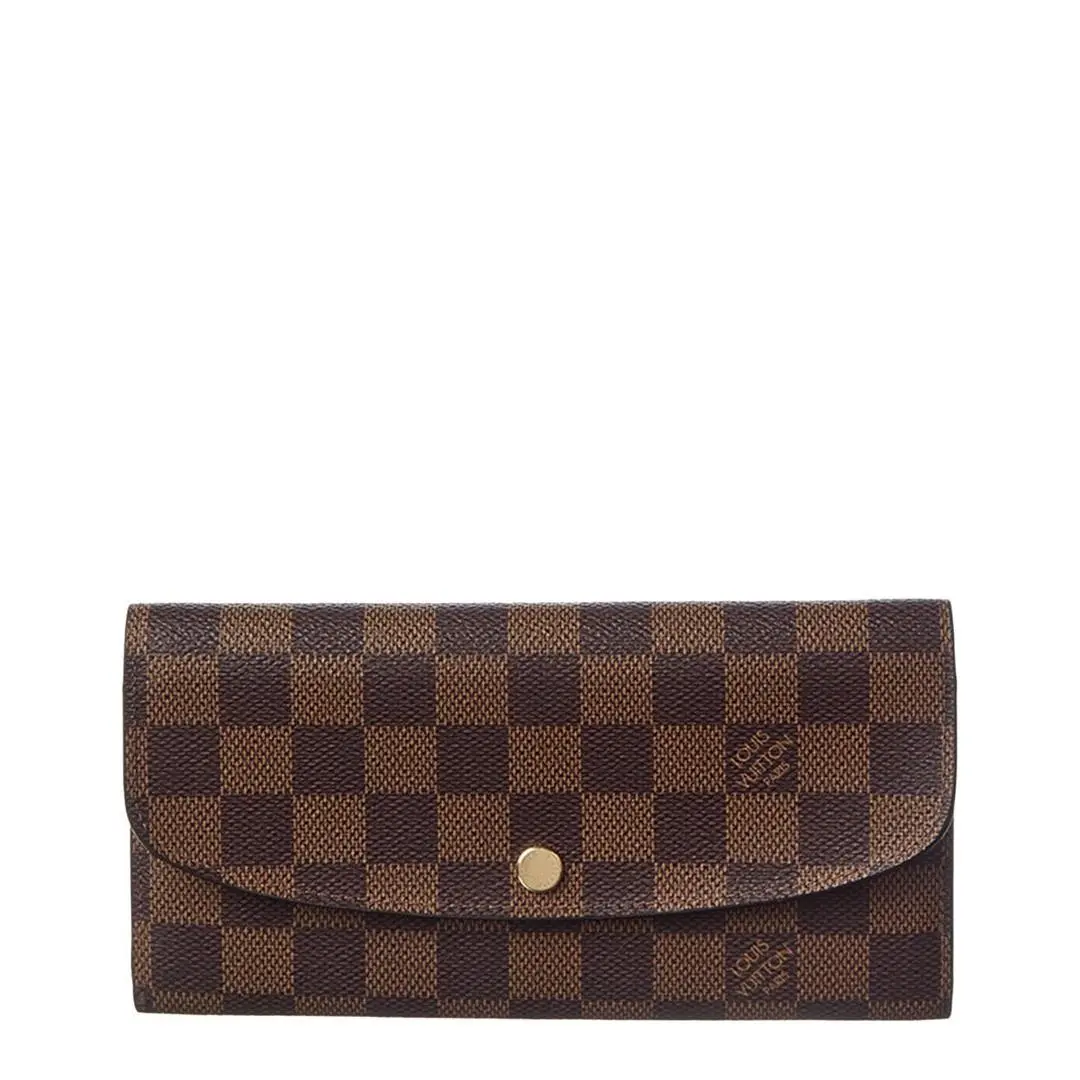 Brown Damier Ebene Coated Canvas Emilie Pre-loved by Louis Vuitton