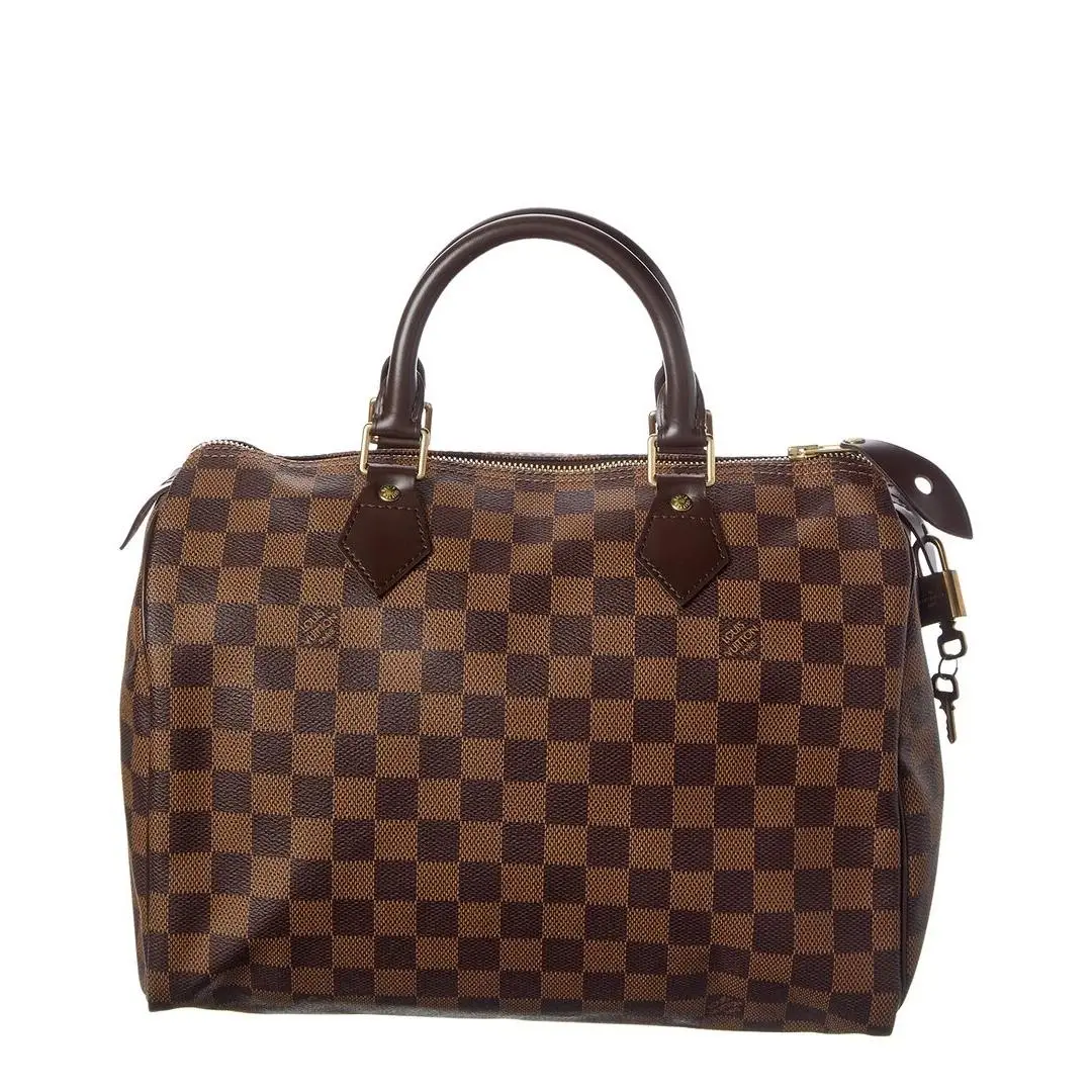 Brown Damier Ebene Coated Canvas Speedy 30 Pre-loved by Louis Vuitton