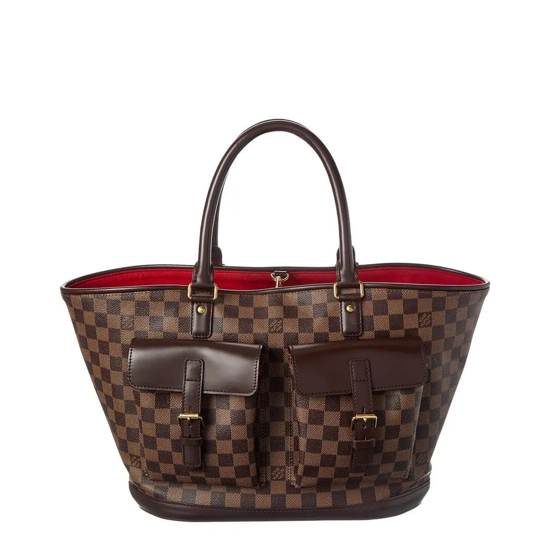 Brown Damier Ebene Coated Canvas Manosque Gm Pre-loved by Louis Vuitton