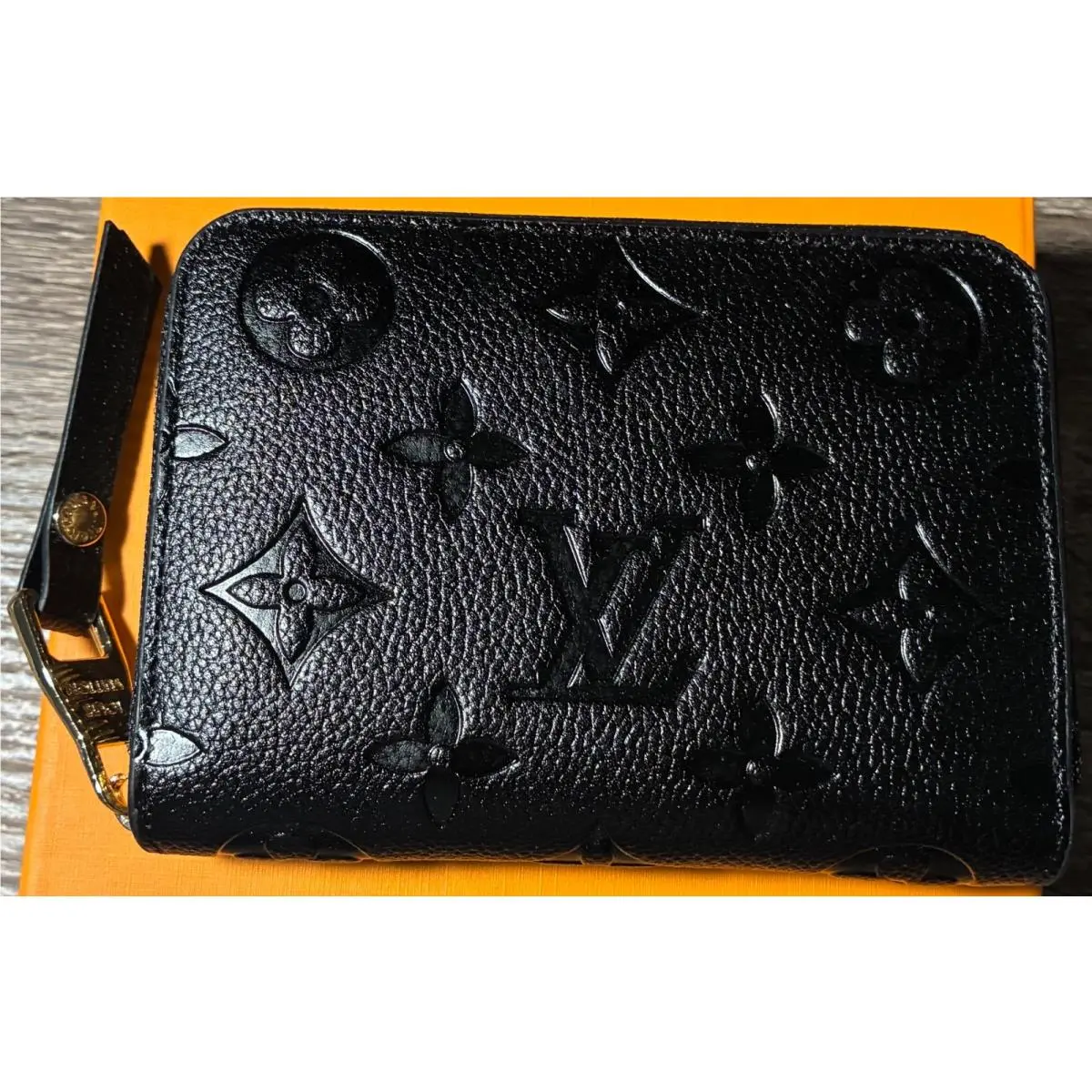 Louis Vuitton Zippy Coin Purse Black Monogram Empreinte Leather
