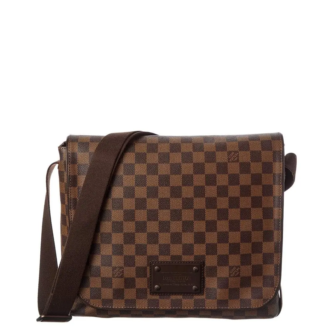 Brown Damier Ebene Coated Canvas Brooklyn Mm Pre-loved by Louis Vuitton