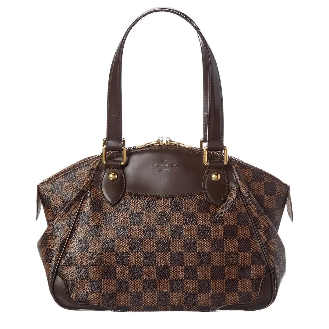 Brown Damier Ebene Coated Canvas Verona Pm Pre-loved by Louis Vuitton