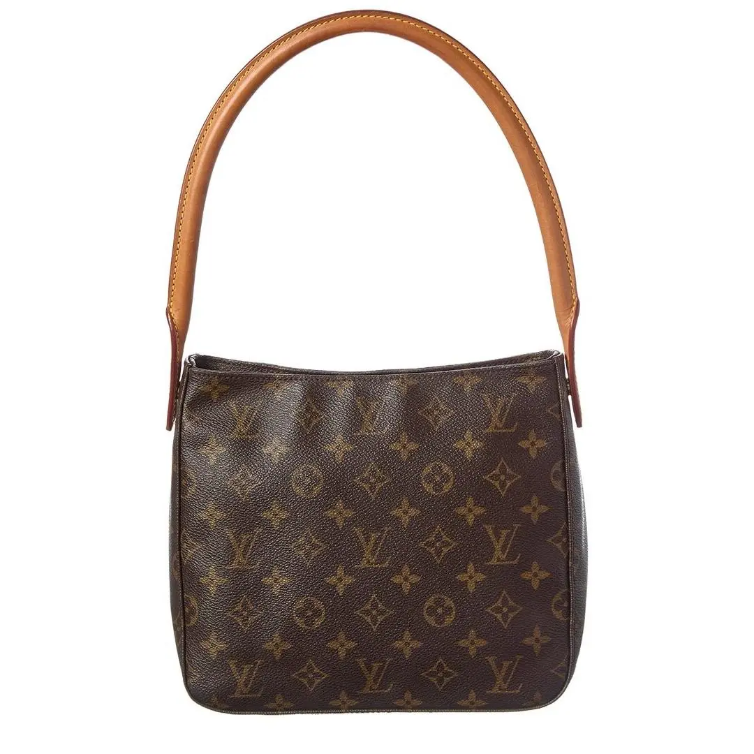 Brown Monogram Coated Canvas Looping Pre-loved Women`s by Louis Vuitton