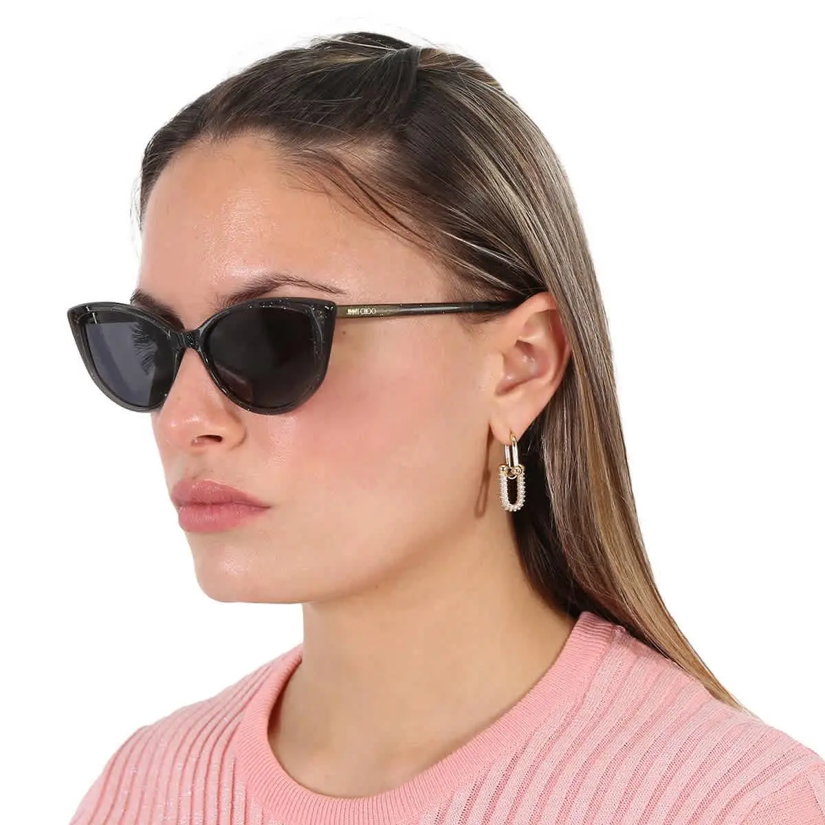 Grey Cat Eye Ladies Sunglasses Nadia/s 0Y6U/IR 56 Nadia/s 0Y6U/IR 56 by Jimmy Choo