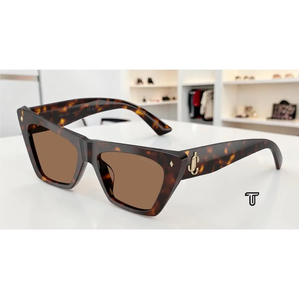 JC5062U 500273 Havana Dark Brown 53 mm Women`s Sunglasses by Jimmy Choo