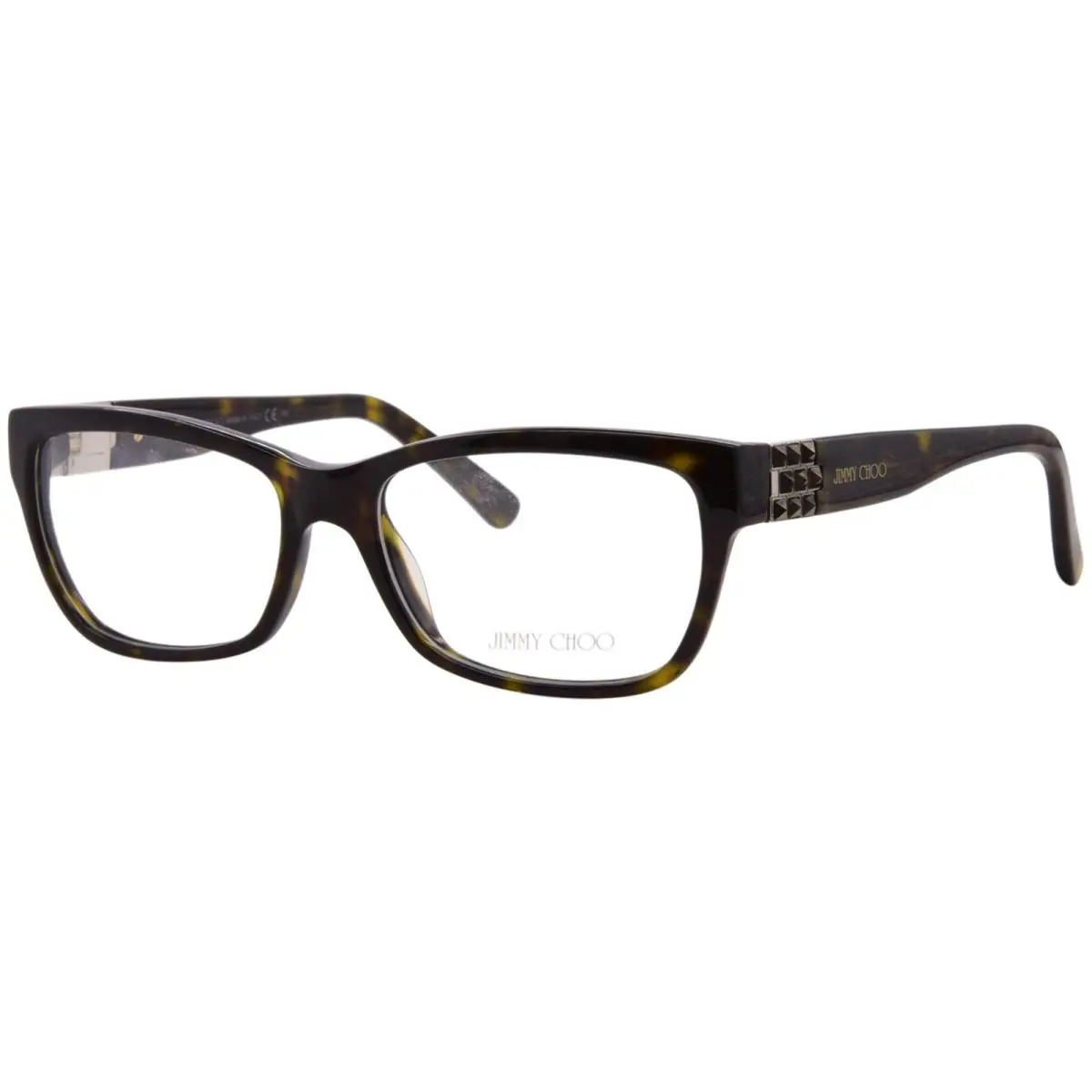 JC66 086 Eyeglasses Frame Women`s Dark Havana Full Rim Cat Eye 53mm by Jimmy Choo