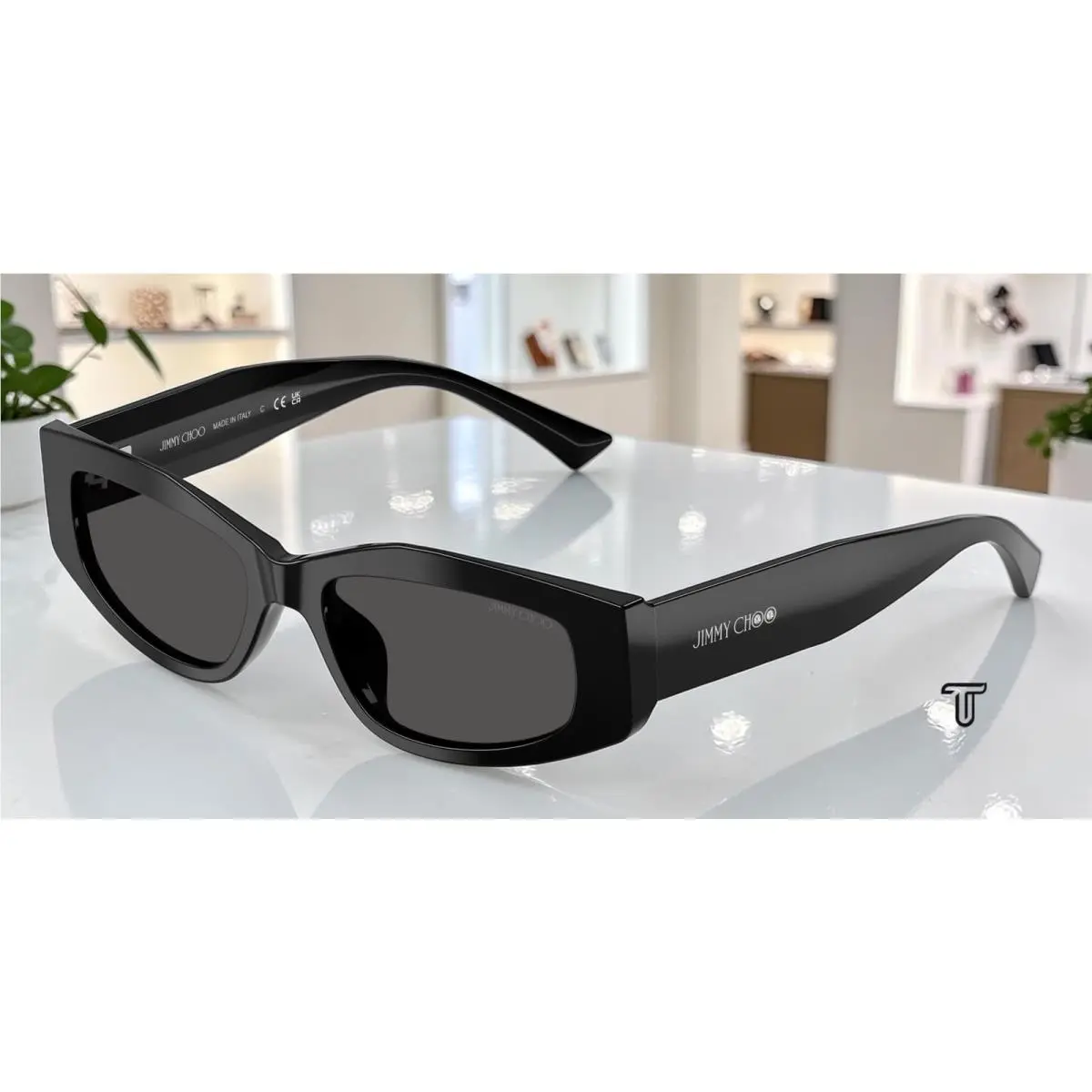 JC5046BU 500087 Black Dark Grey 53 mm Women`s Sunglasses by Jimmy Choo
