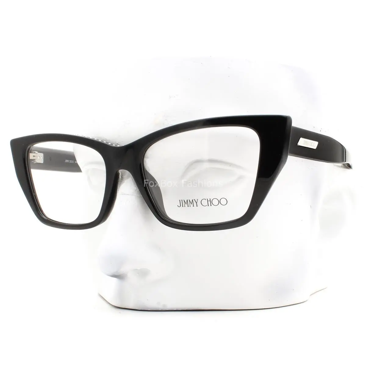 Eyeglasses JC 3031BU 5000 Glasses Black Clear Crystals 53mm with Case by Jimmy Choo