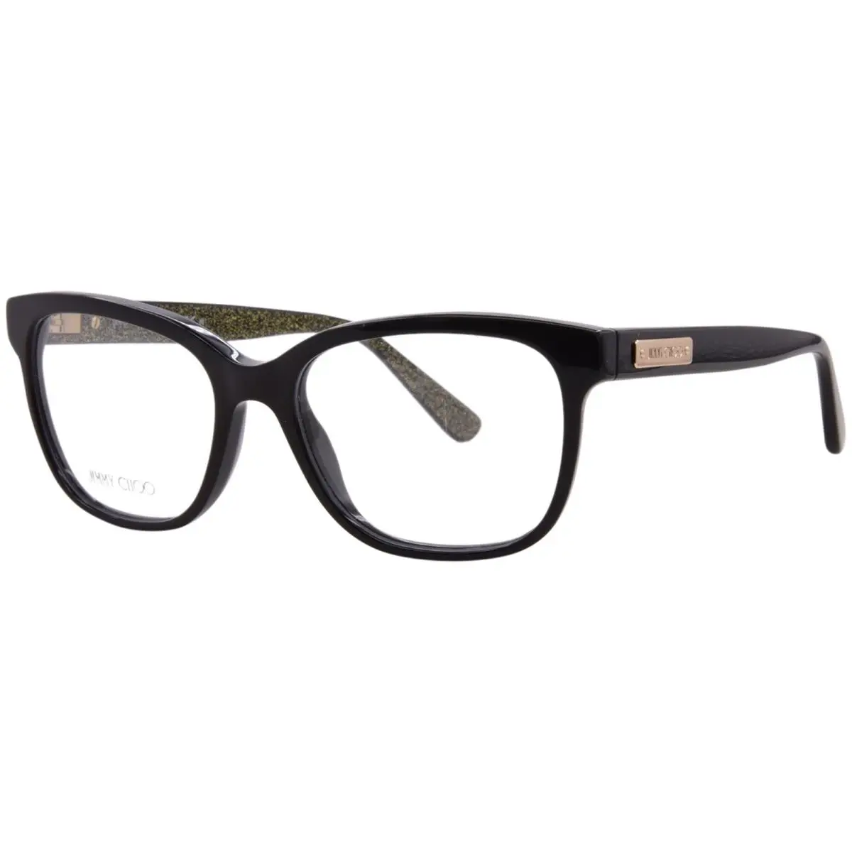 JC109 EL8 Eyeglasses Women`s Black Full Rim Rectangle Shape 52mm by Jimmy Choo
