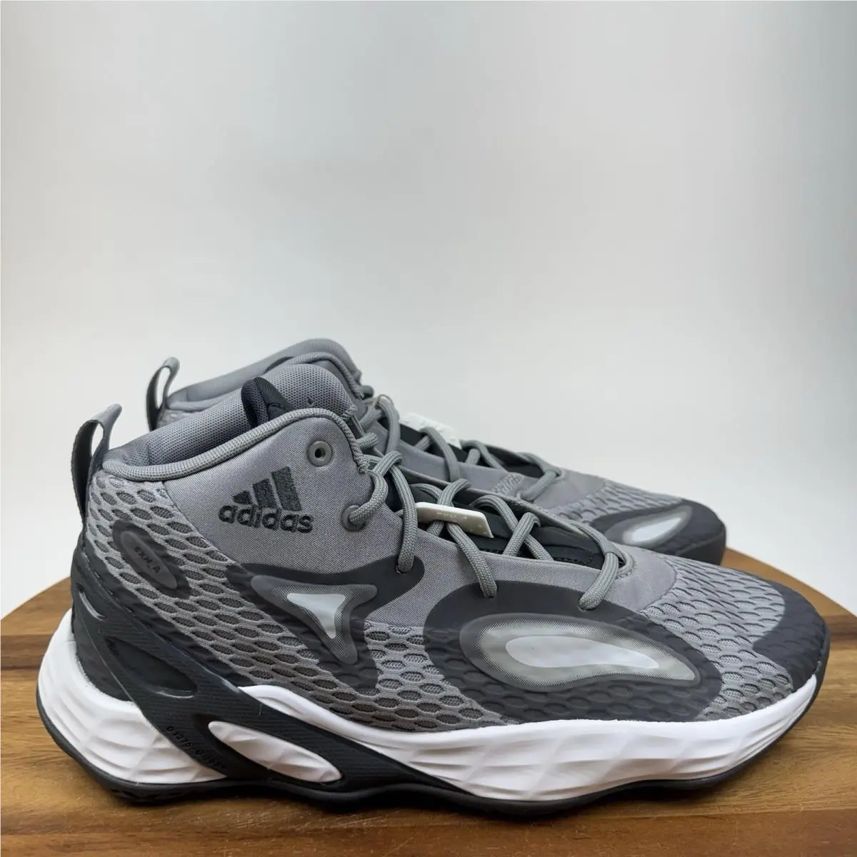 Mens  Exhibit A Mid Gray Basketball Shoes Sneakers Size 10 D by Adidas
