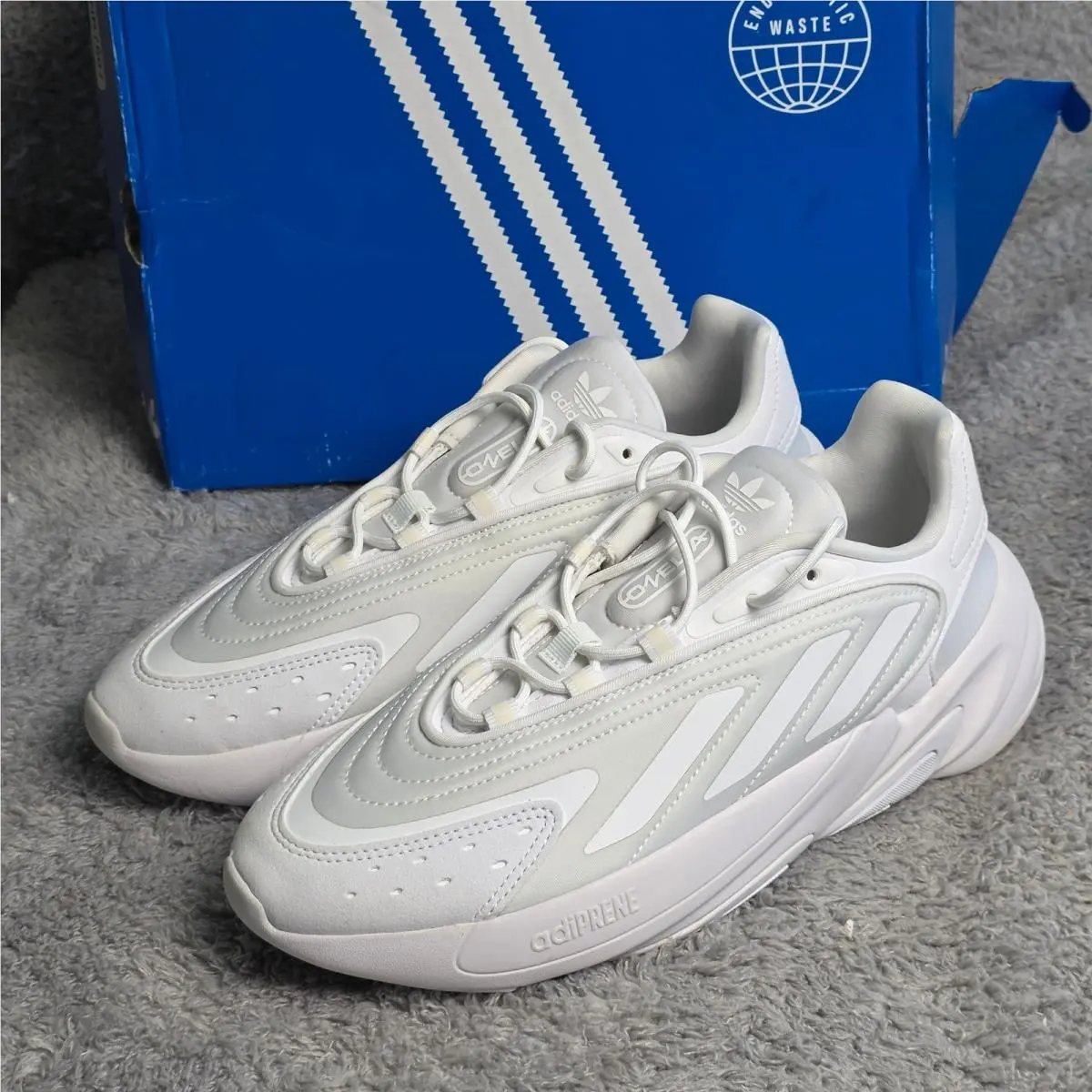 Ozelia J All White Originals Lace UP Sneakers Shoes M 7 Women 9 EU 40 by Adidas