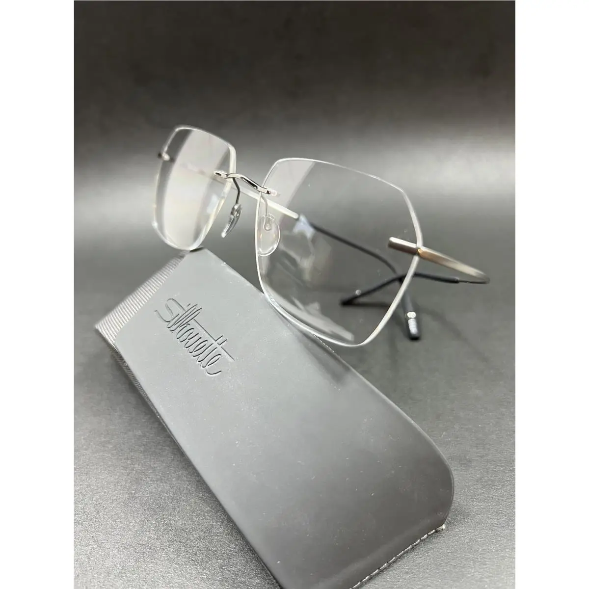 5541 The Icon 6560 Ruthenium Shape IS Sz 56-17-160 Rare Extnd Length by Silhouette