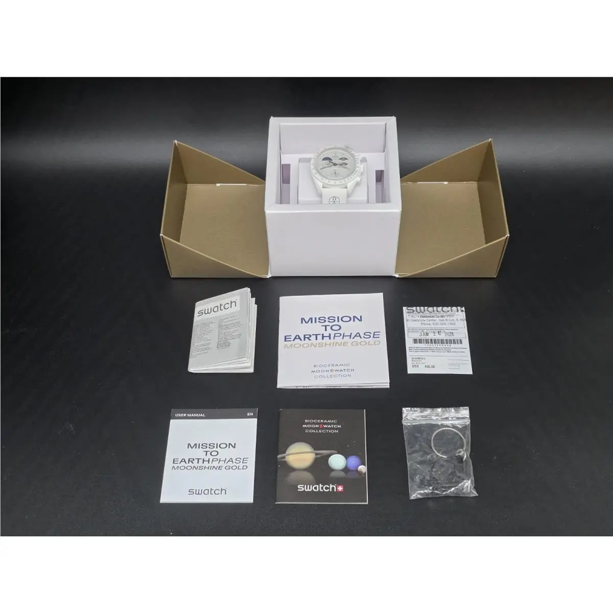 Omega Swatch Mission TO Earthphase Moonshine Gold Collection